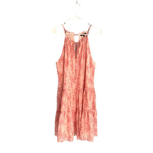 Drew Pink Floral Tiered Dress Medium